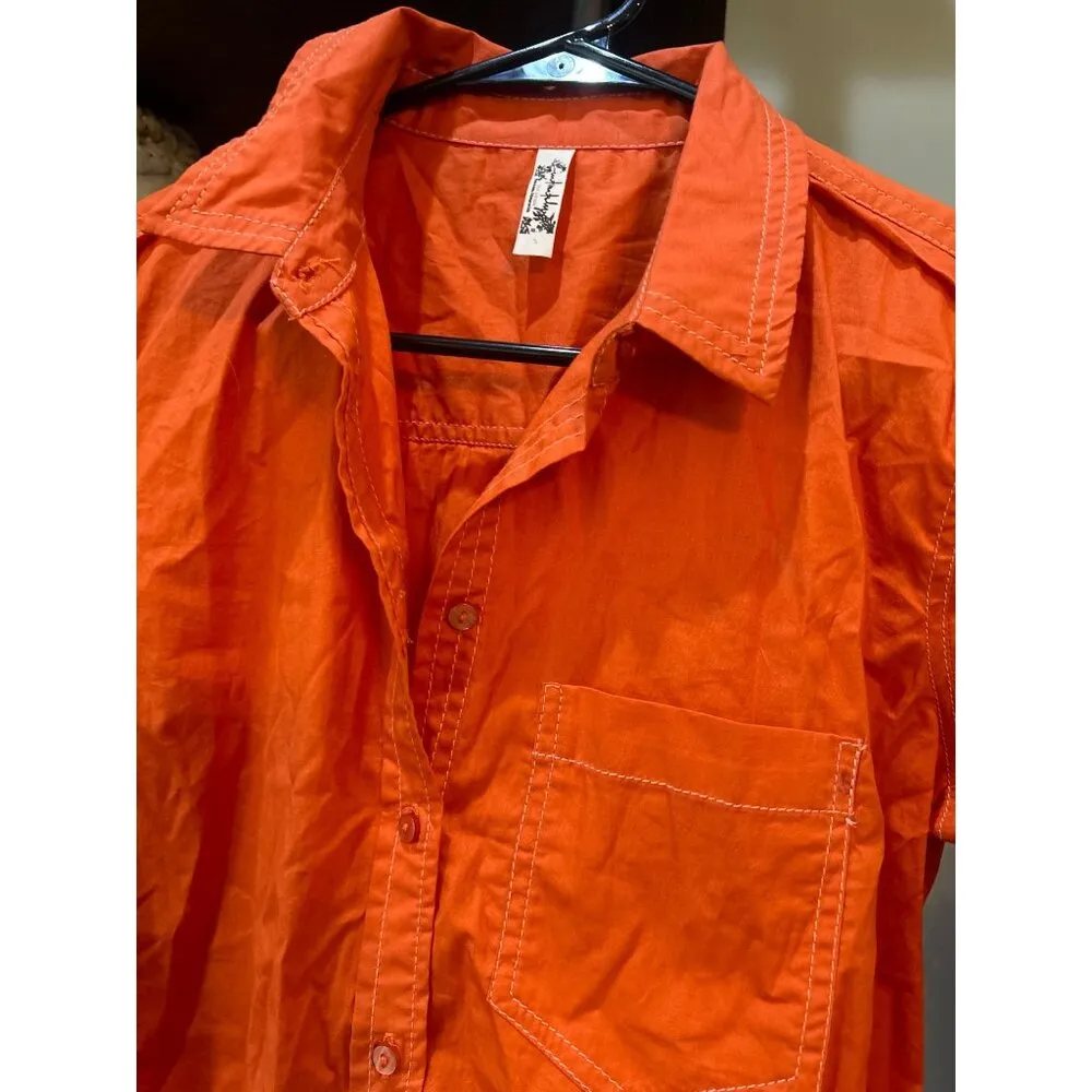 Free People Power Move Bodysuit Tiger Red Womens Size XS - Image 7