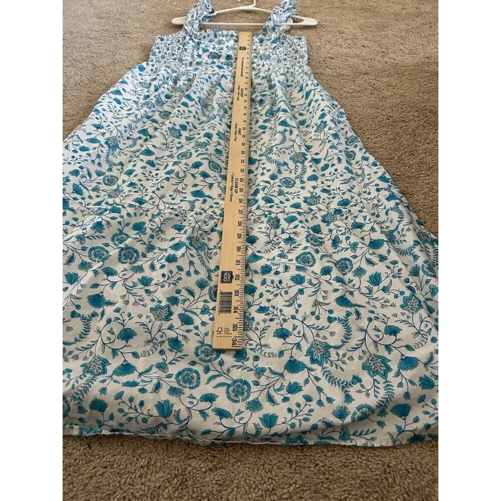 Draper James  Flutter Strap Smocked Midi Dress Size Large Cottagecore - Image 6