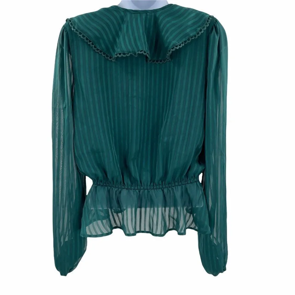 REVOLVE Privacy Please Juliana Moss Green Blouse - Image 8