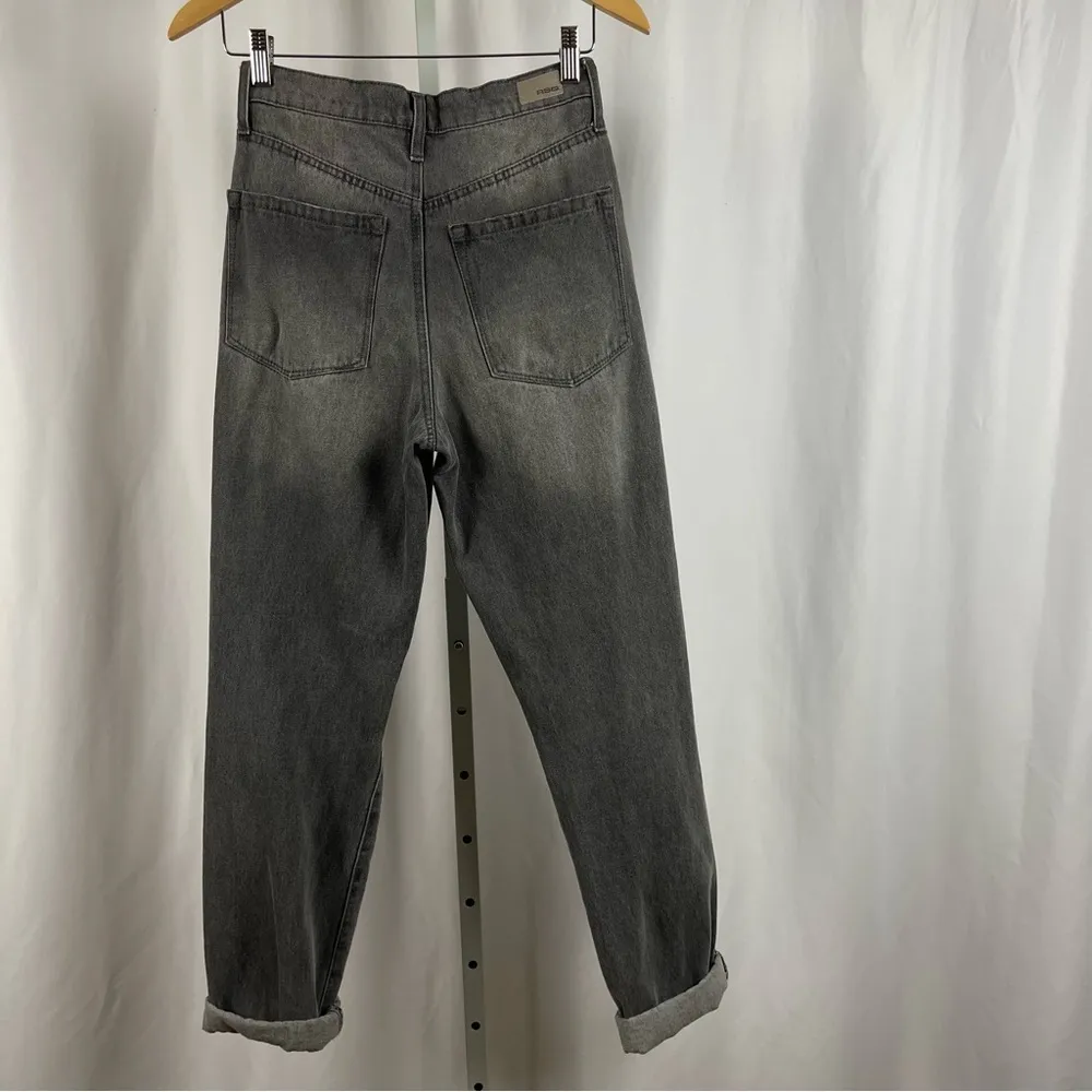 RSQ 90's Jean Size 25 High Waist Distressed Grunge Grey Black Jeans Tapered - Image 3