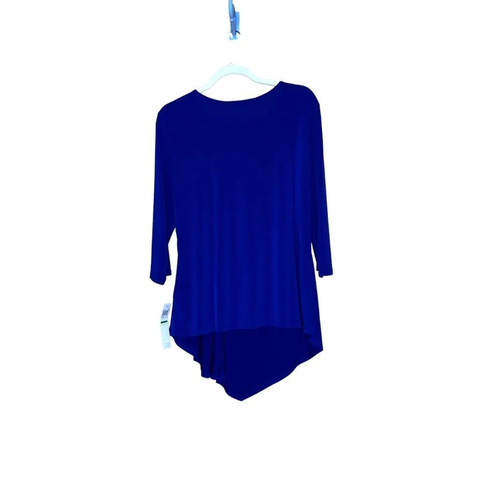 London Times women's size large top royal blue career classic, elegant, - Image 2