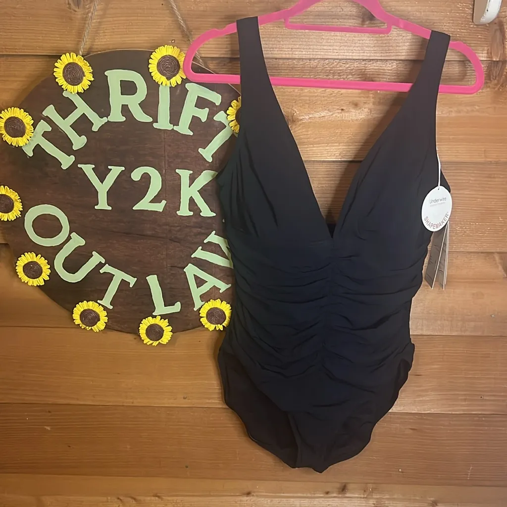 Coco Contours Reef Solitaire Bra Underwire One Piece Swimsuit Shaping Black 16 - Image 8