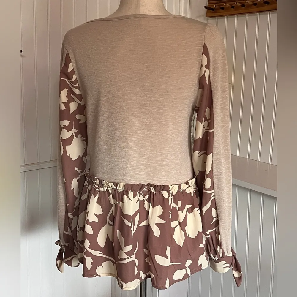 Bohemian Ruffled Floral Tie LongSleeves - Image 4