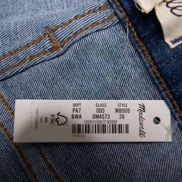 NEW Madewell 10" High-Rise Skinny Jeans in Bradshaw Wash, size 26‎ - Image 15