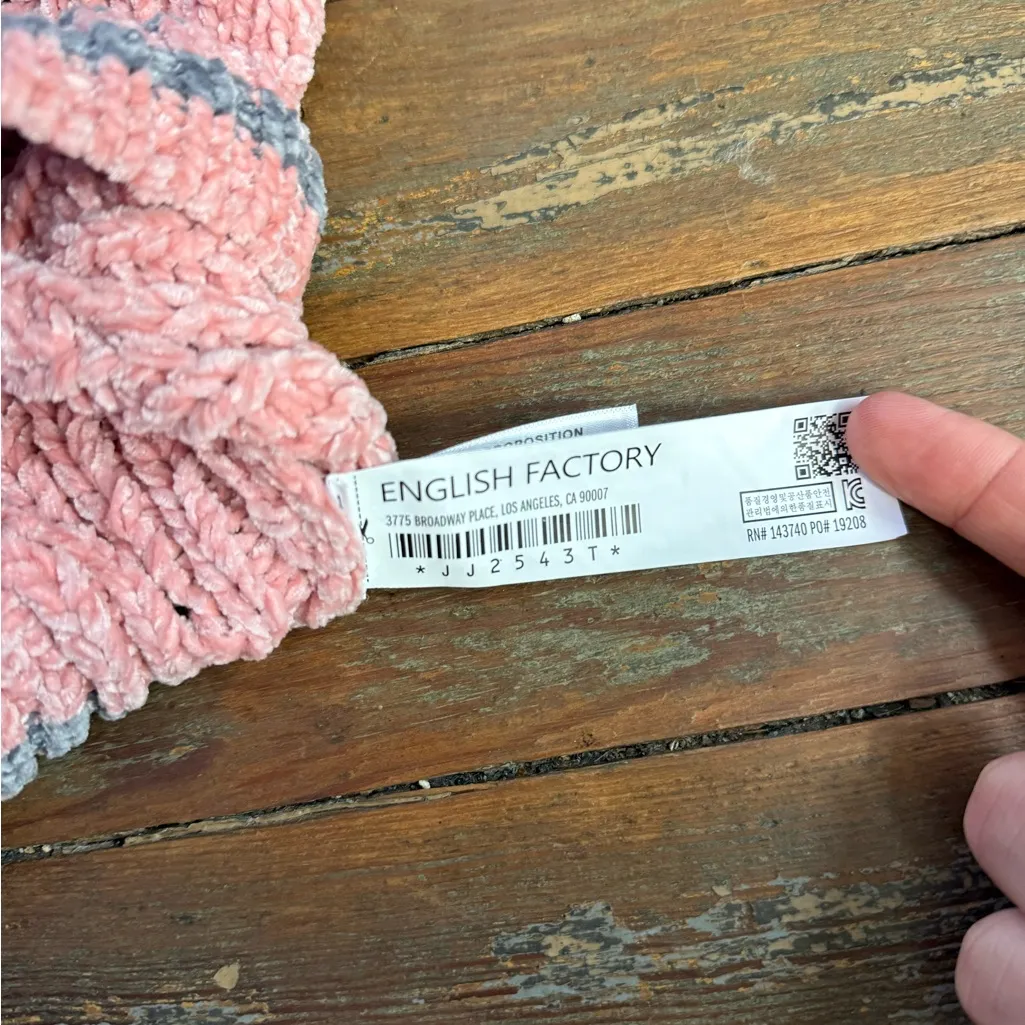 English Factory Chenille Contrast Chunky Sweater Vest Sz Medium 💛🍄 - Image 8