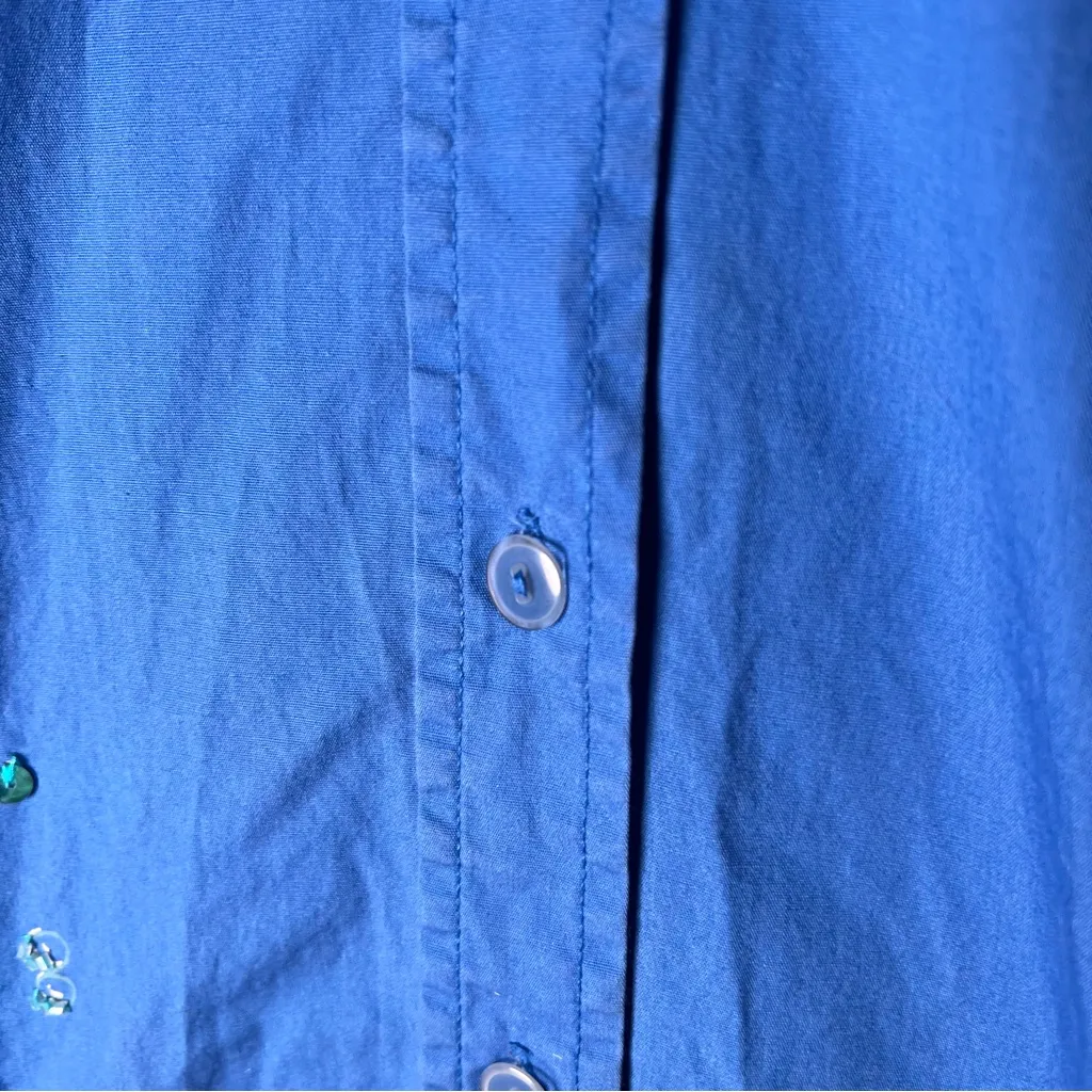 VTG Bobbie Brooks Woman Plus Sz Sequin Fish Button - Image 8