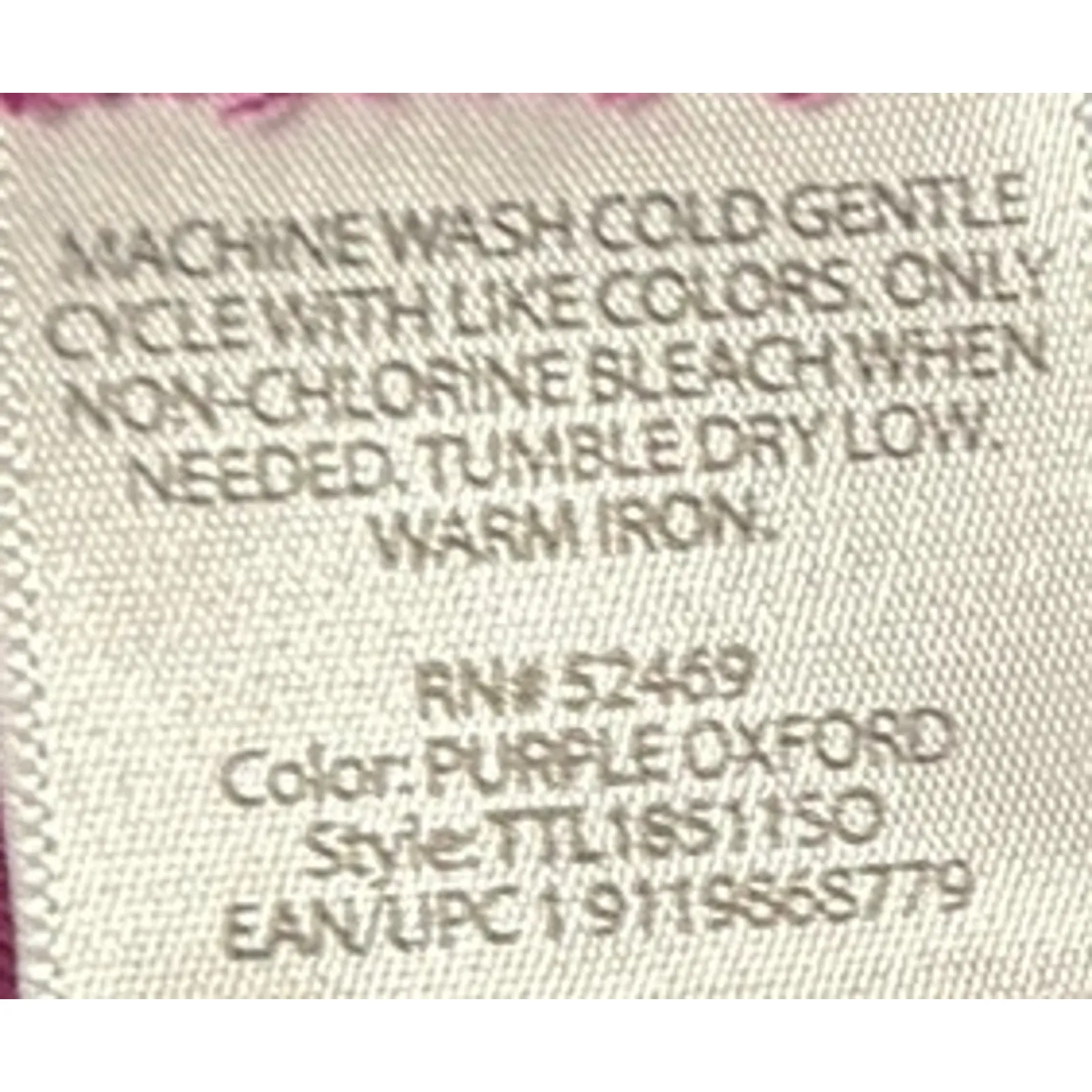 Time and Tru Women's Purple Quarter Button Long Roll - Image 5