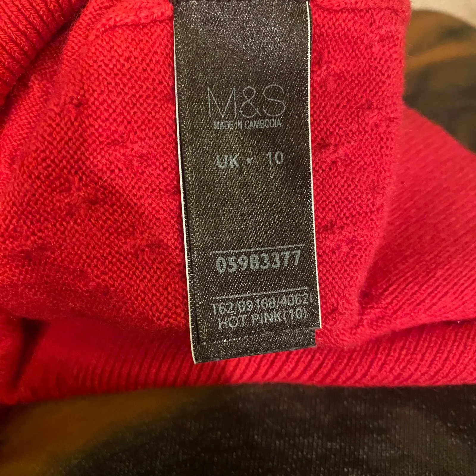Marks & Spencer‎ Per Una Hot Pink Cable Knit Pullover Sweater 10 Size undefined - Image 4