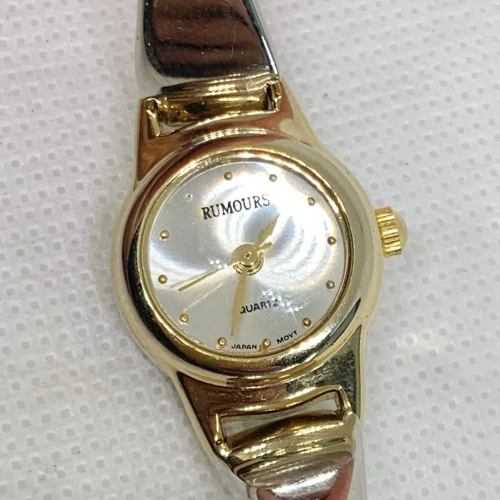 Rumours gold silver tone women watch 19mm round case quartz up to 7” running - Image 3