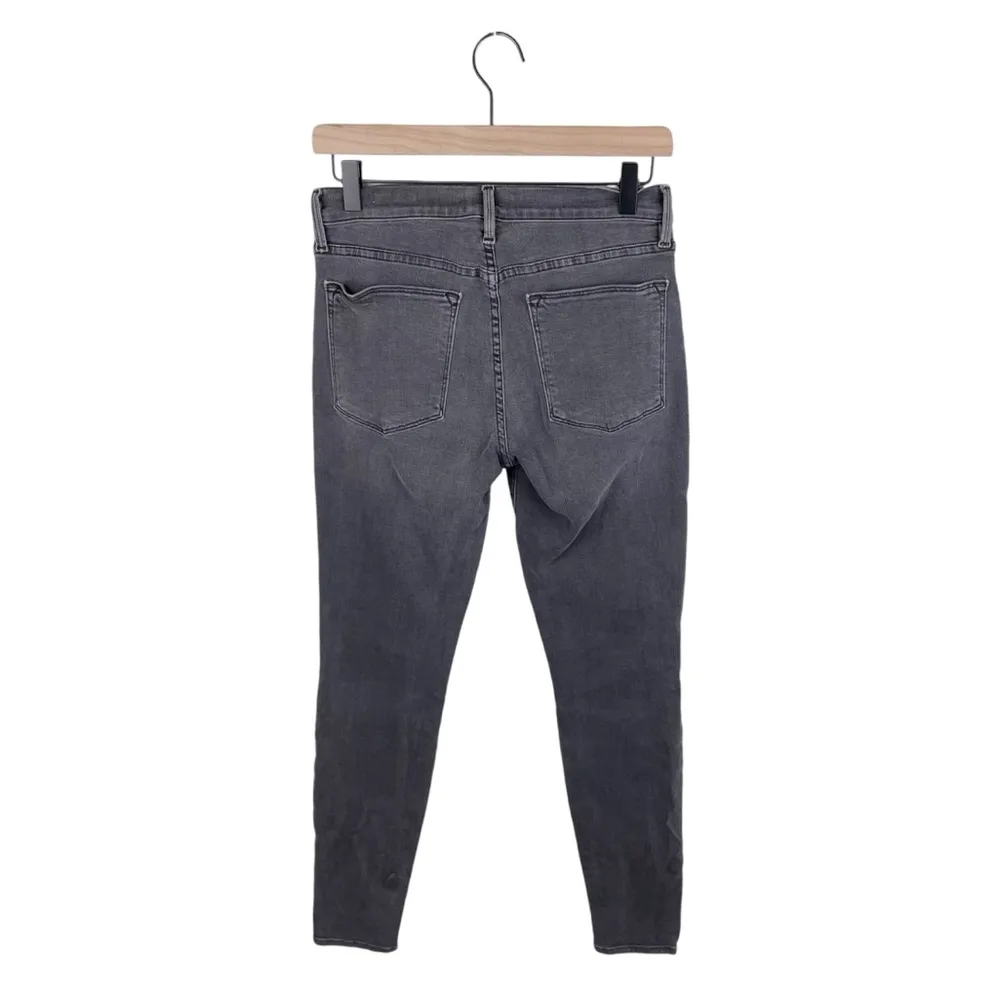 Frame Denim Le High Skinny Jeans Faded Grey Charcoal Wash Women's Size 27 - Image 2