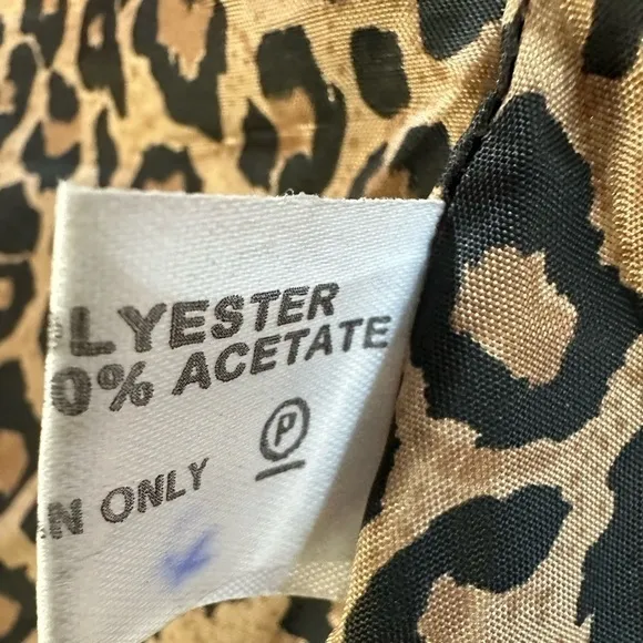 Sara Berman Shiny Metallic Looking Skirt With Pleated Pocket Size M Leopard Gold Size M - Image 5