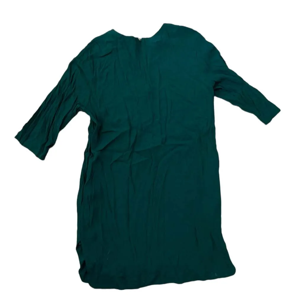 Stockholm atelier & other stories emerald green shift dress 3/4 length 12 - Image 2