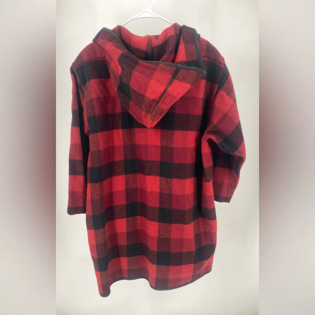 Woolrich‎ vintage buffalo plaid coat, wool size Medium - Image 2