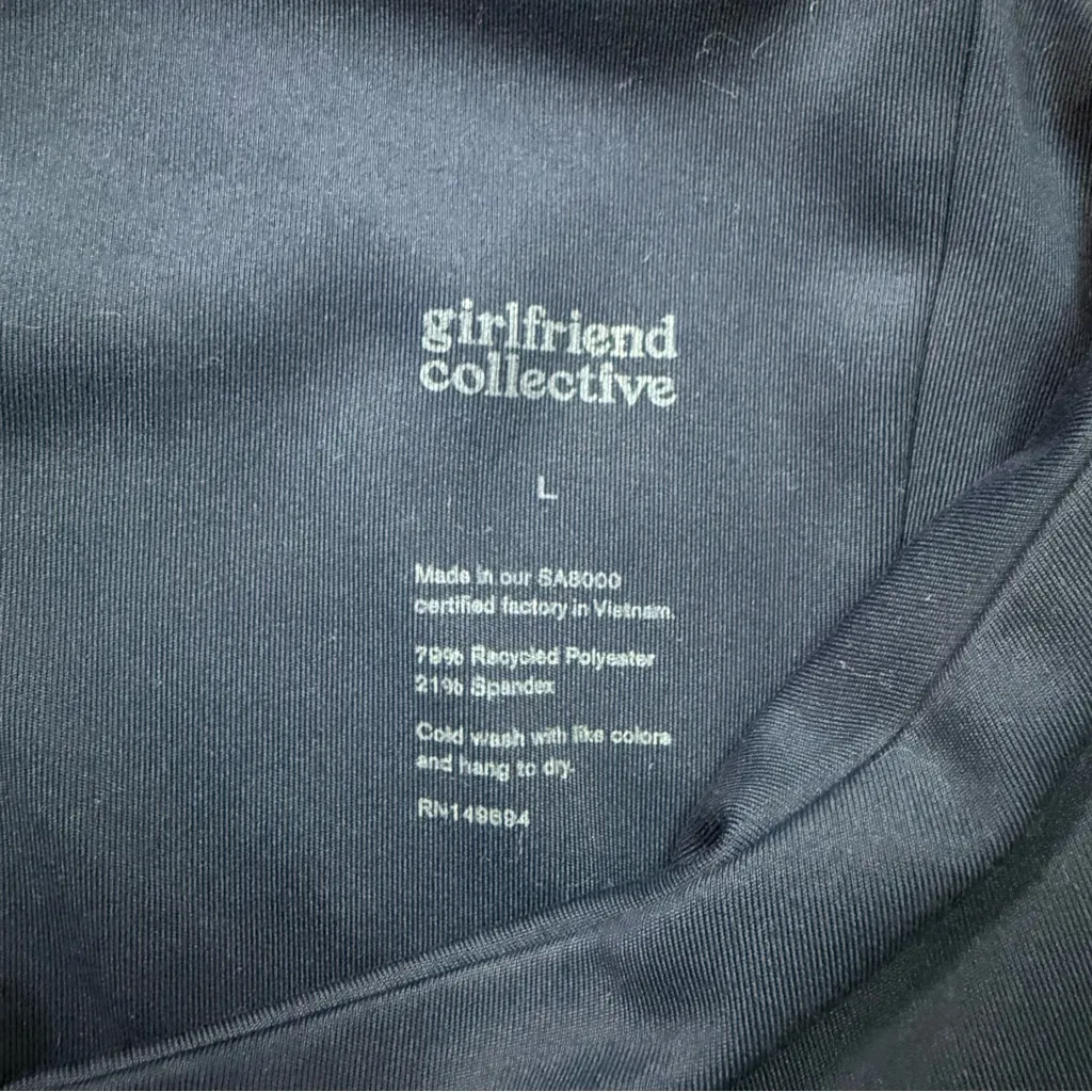 Girlfriend Collective Topanga High Neck Sports Bra in Navy Women’s Size Large - Image 6