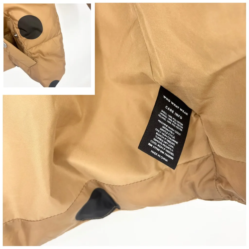 Who What Wear Polka Dot Print Puffer Jacket Size Small - Image 8