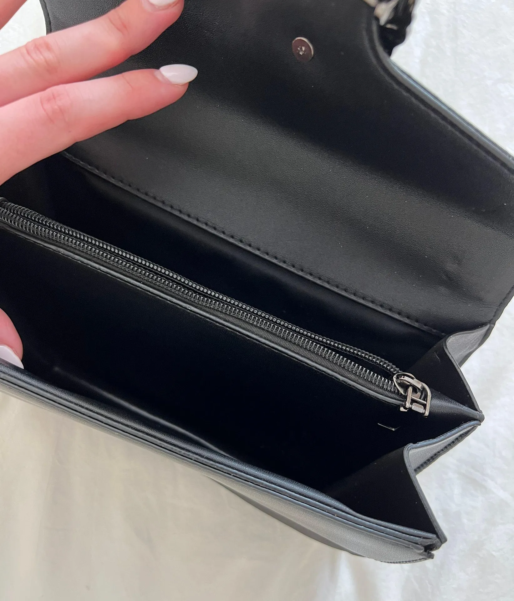 Chain Studded Black Mini Crossbody Purse - Image 5