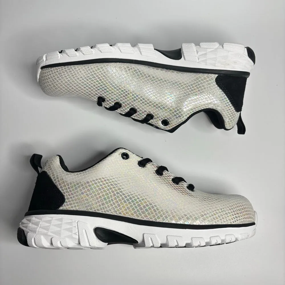 Nautilus Safety Footwear N1075 Spark Oxford Leather Carbon Nano Toe Shoe (Wide) White Size 8 - Image 8