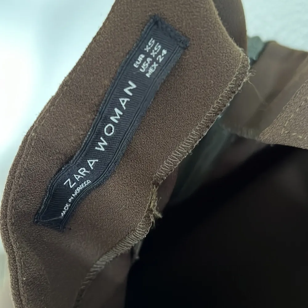 Zara Woman Dark Green Open Back Wide Leg Jumpsuit XS - Image 3