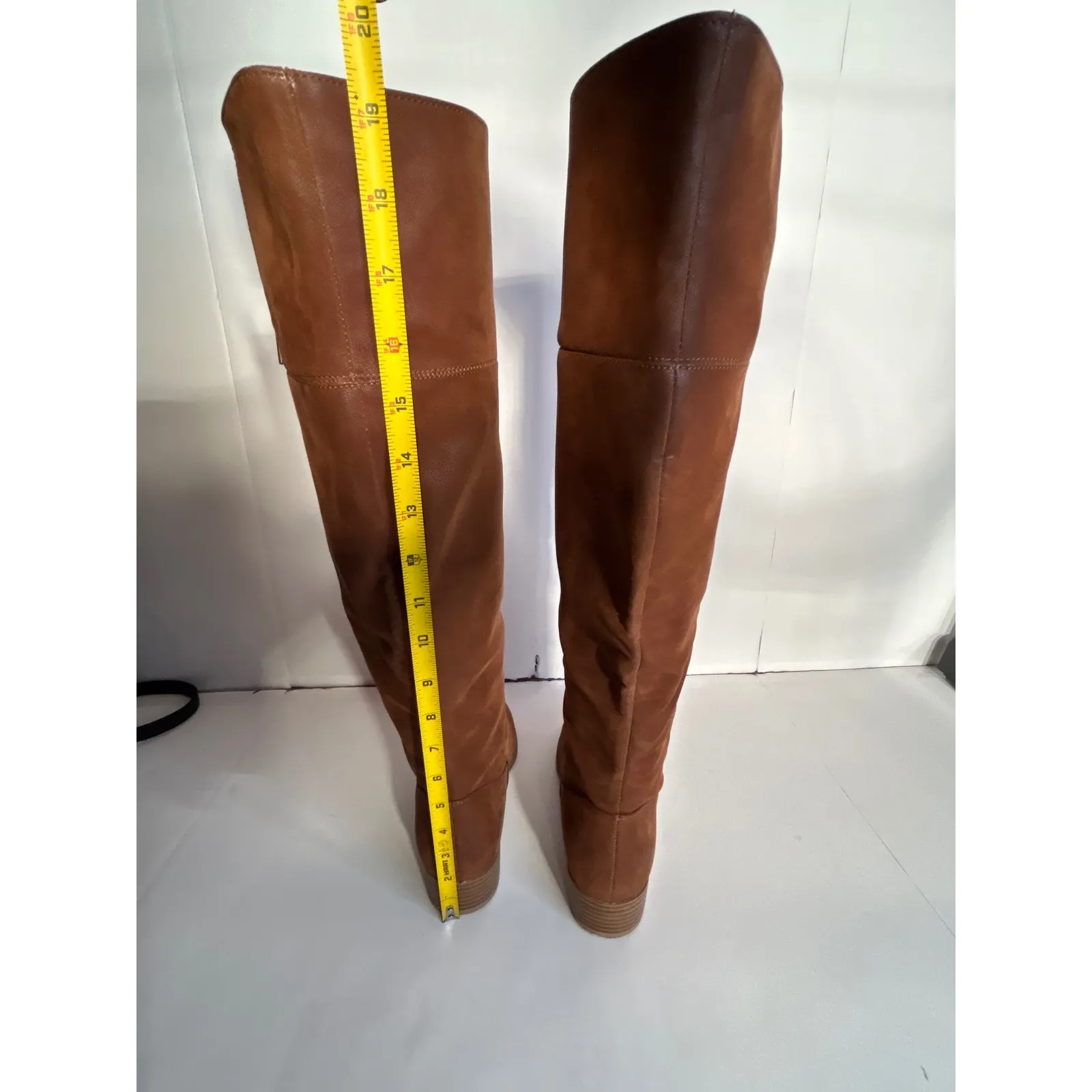 MIA Women's Brown Faux Suede Over The Knee Boots Size 7M - Image 12