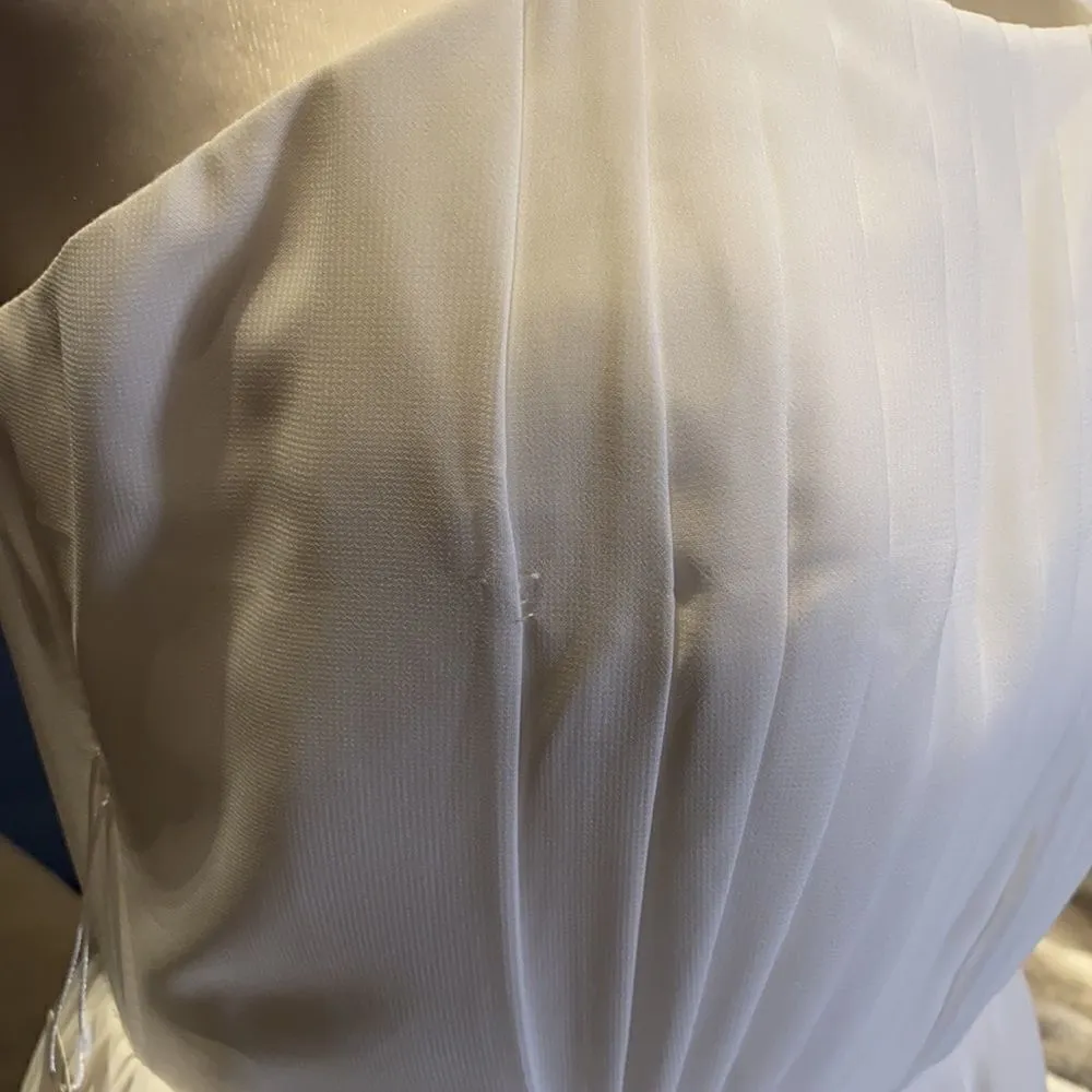 Women’s Elegant Ivory Short Prom Party Formal Dress Size S NWT **READ FLAW - Image 3