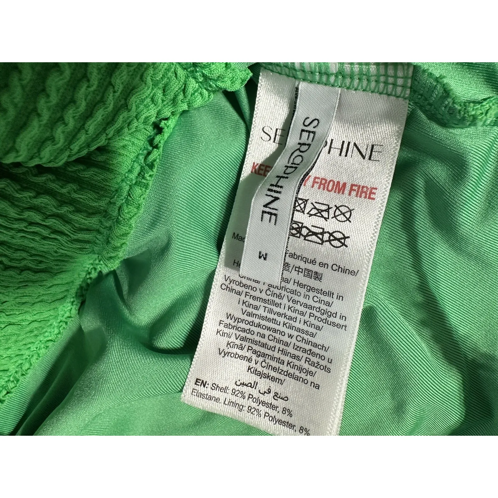 Seraphine Fiji Green Full Panel High Waist Maternity Bikini Set Size M NWOT - Image 7