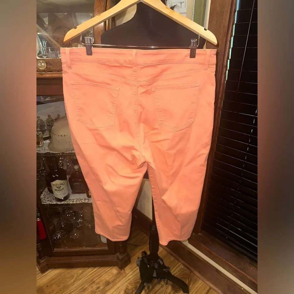 EUC Talbot GARMENT DYE GIRLFRIEND ORANGE SALMON CHINO PANTS ANKLE STYLE - Image 7
