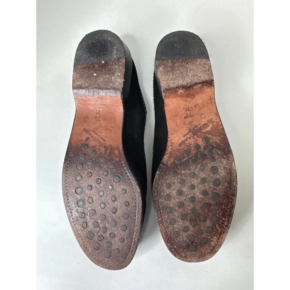 Donald J. Pliner Suede Slip On Black Mule Loafers Shoes 7.5 - Image 11