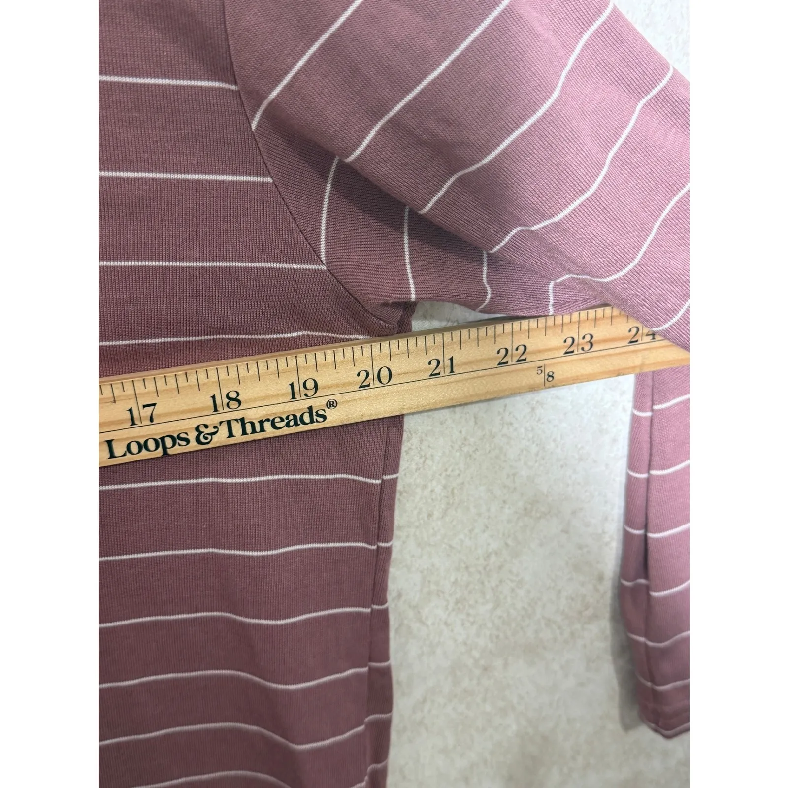 Free Fly Stripe Long Sleeve Boatneck Top Nautical Logo Casual Relaxed Activewear White Size M - Image 7