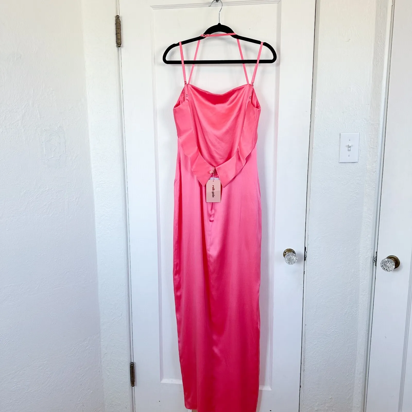 Cult Gaia | NWT Silk Shiazu Long Formal Gown Dress in Blossom Pink $1198 Large - Image 6