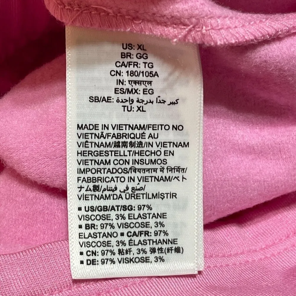 New Daily Ritual Romper Shorts Pink Short Sleeves Puff Sleeve XL Extra Large - Image 7