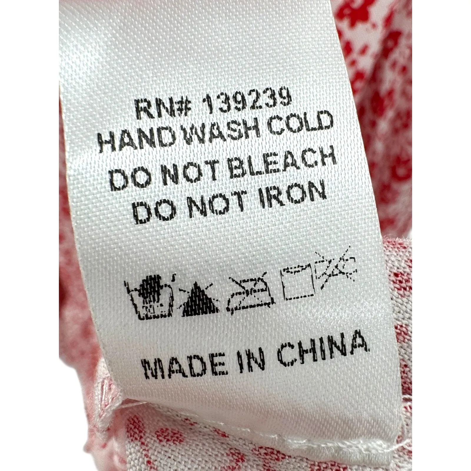 Pomander Place Kenzo‎ Dress XXL Red Ditsy Floral Tiered Long Sleeve Boho V Neck - Image 6