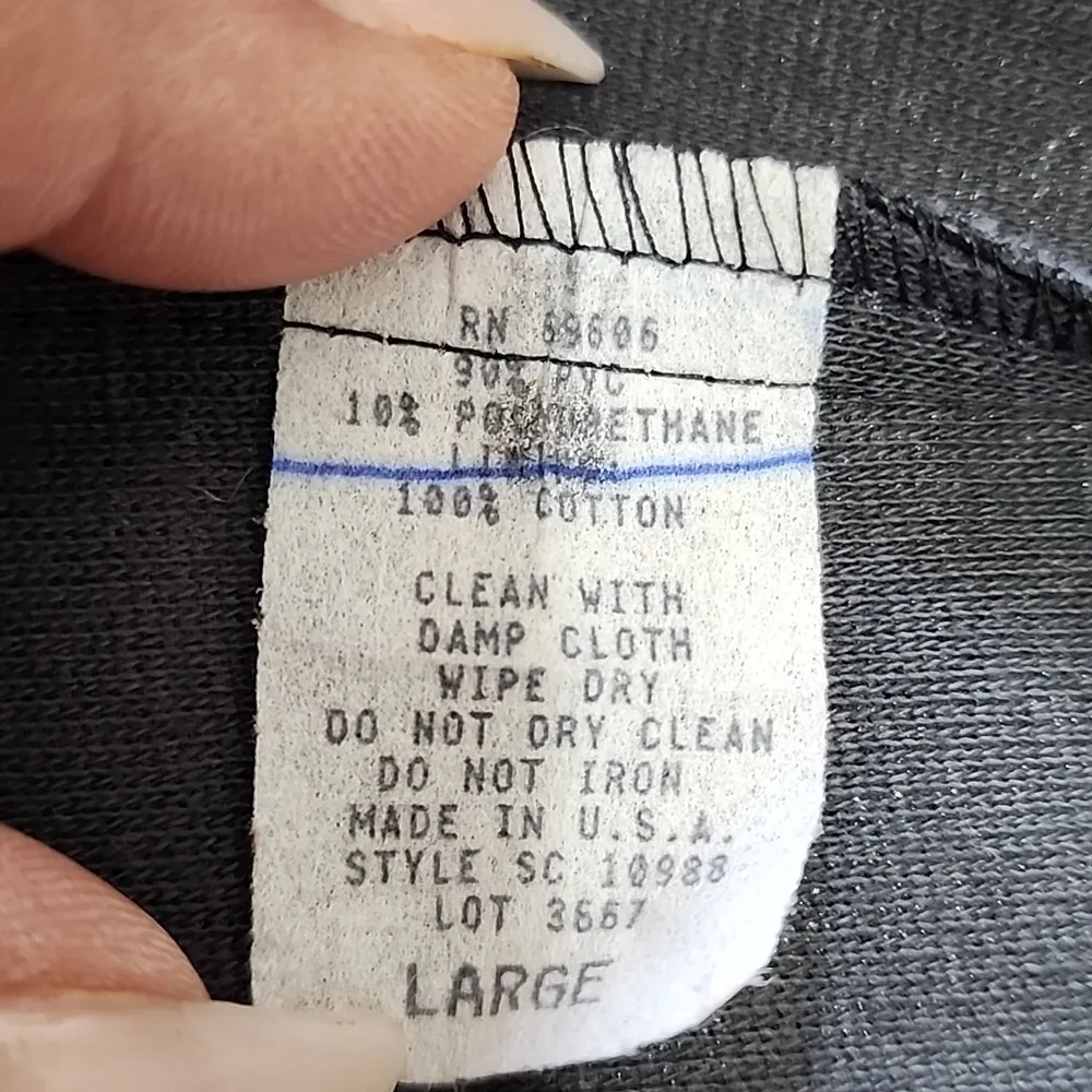 Star City Clothing Faux Black Leather Zipper Vest - Image 7