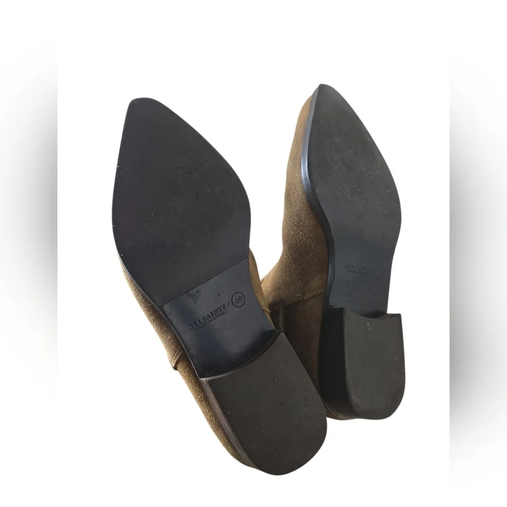 AllSaints Womens Tejus Suede Ankle Zip Boot Size 40 - Image 6