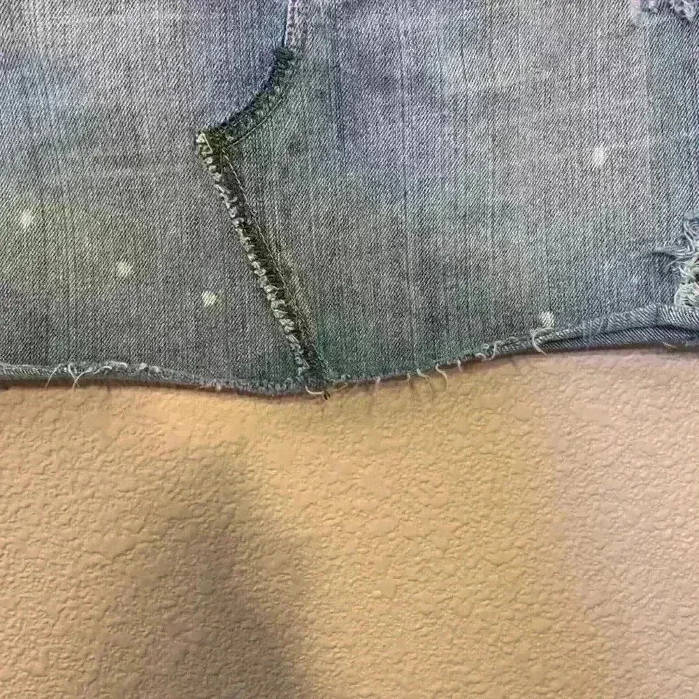 American Eagle denim mini skirt sz 27 fall western concert winter y2k distressed - Image 3