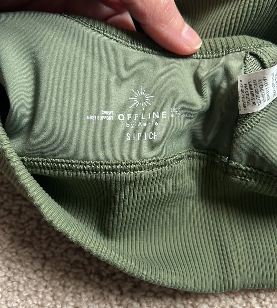 Offline by  Olive Green Sports Bra. Size Small - Image 4