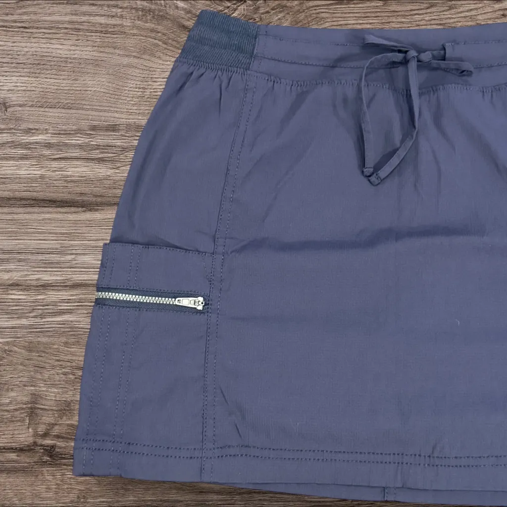 TE VERDE Womens Navy Blue Cargo Mini Skort Size Small - Image 2