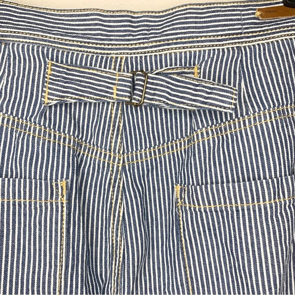 Anthropologie Pilcro and the Letterpress Button Striped Denim Mini Skirt Size 0 - Image 11