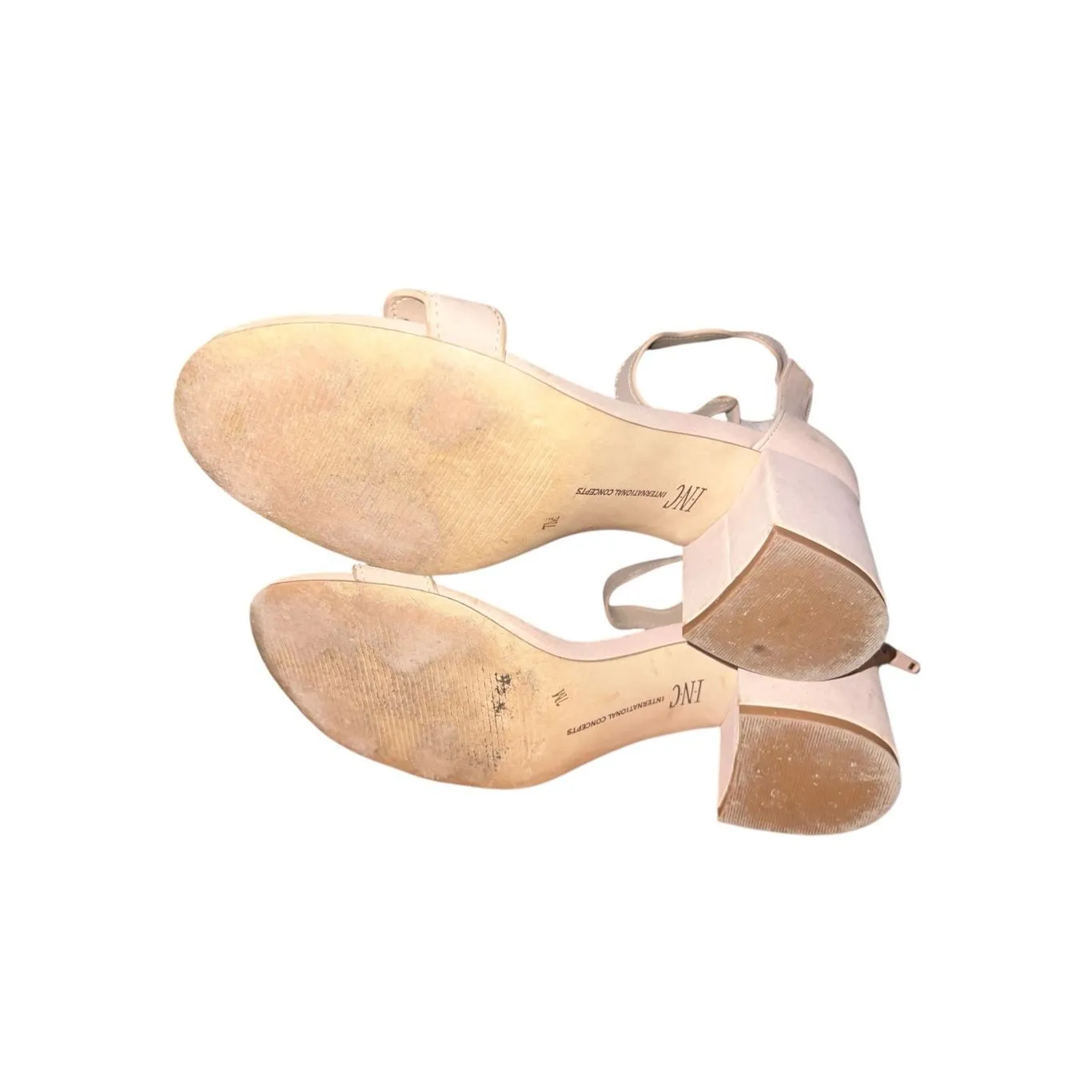 ✨INC Womens Hadwin Faux Leather Open Toe Heel Sz 7 Sandals✨ Tan - Image 10