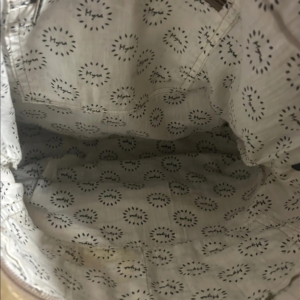 MYRA Bag Owner's Pride Tote Bag Purse BOHO Southwest Theme Yellow - Image 4