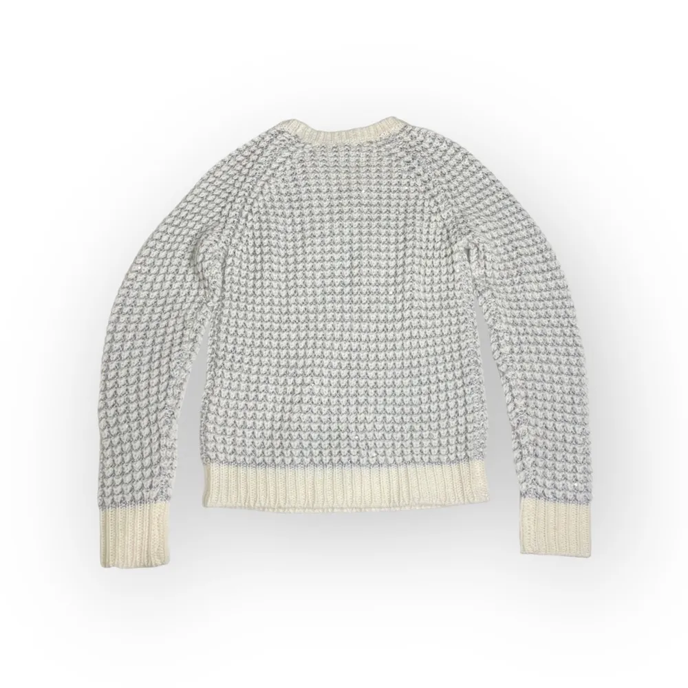 Joie ✵ Kyleen Metallic Sequin Wool Blend Crewneck Sweater ✵ Porcelain Silver XS - Image 3