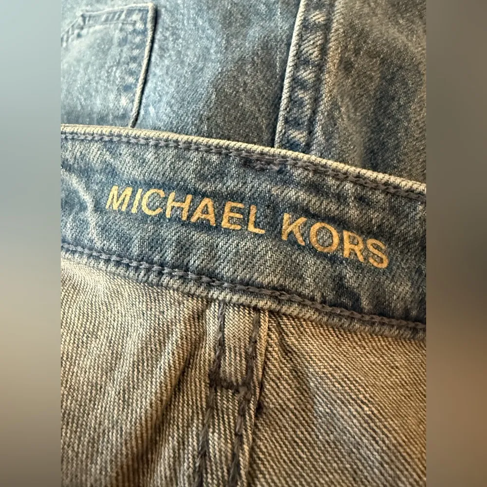 Michael Kors Blue Denim Jeans Bleached Leg Color Block NWT Women’s Size 14 - Image 6