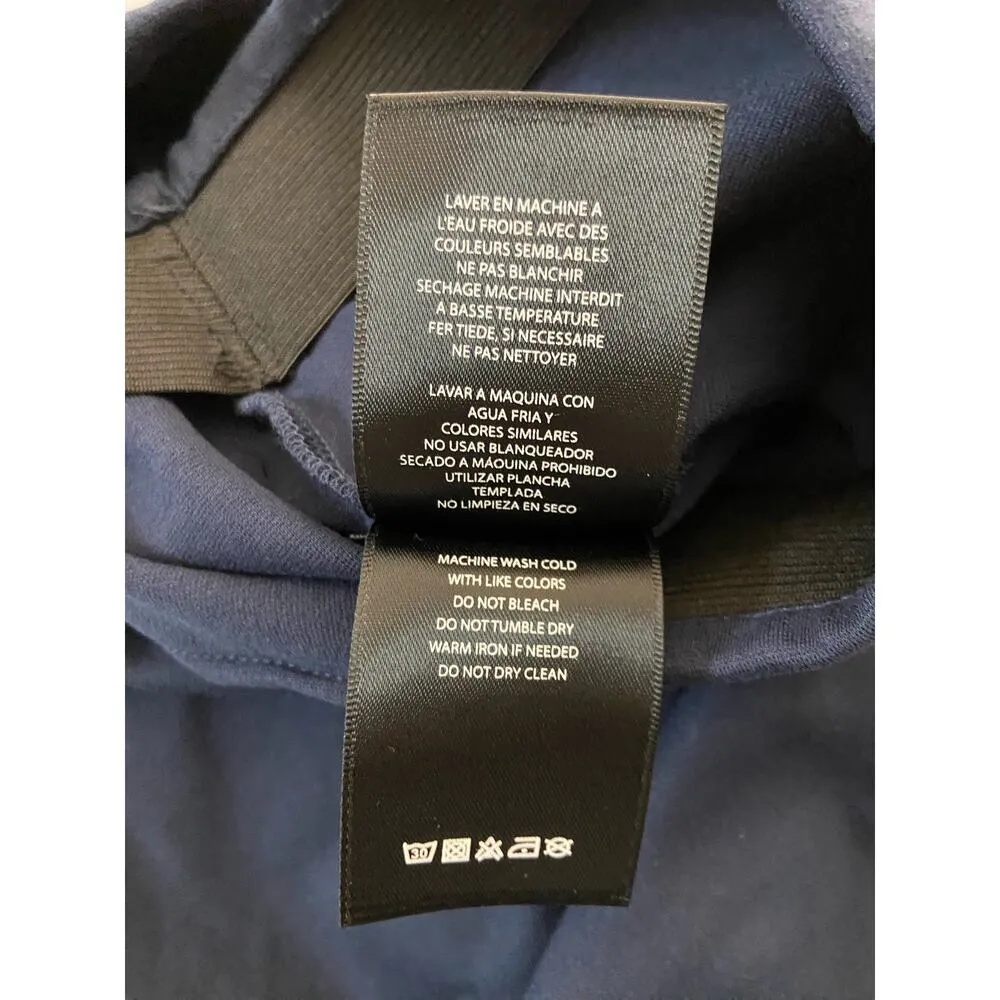 Tahari Pencil Skirt Womens M Ponte Elastic Waist Back Slit Navy Blue Career NWT - Image 7