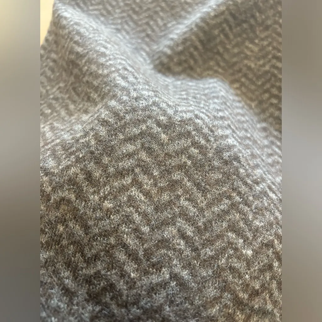 J Crew Wool Blend Skirt‎ Brown Herringbone Pull On Pockets Lined Sz 6 - Image 13