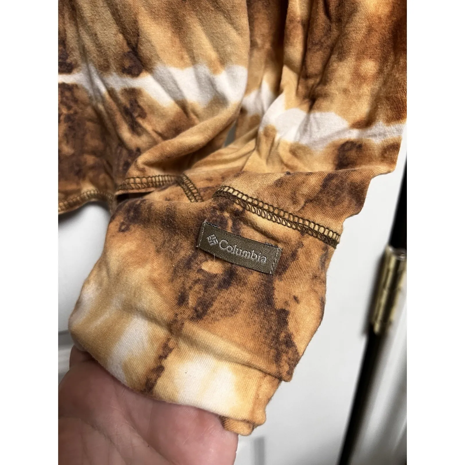 035-012 Columbia T Shirt Women's Small‎ Sportwear S Long Sleeve Tie Dye Brown - Image 4