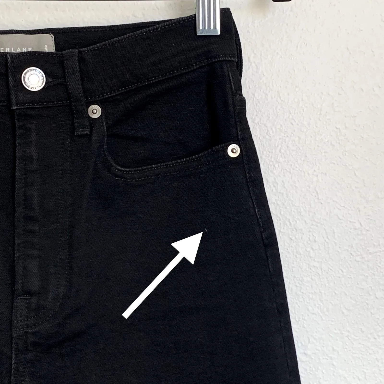 NEW Everlane Sz 23 The Way High Straight Jean in Coal Black Organic Cotton - Image 14