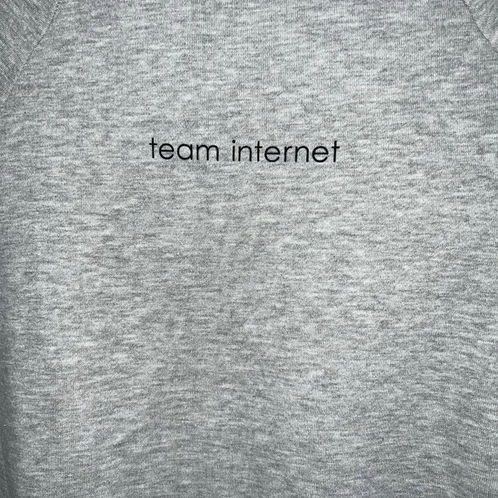 Divided H&M Team Internet Sweatshirt Womens Size S Gray Crew Neck Pullover - Image 2