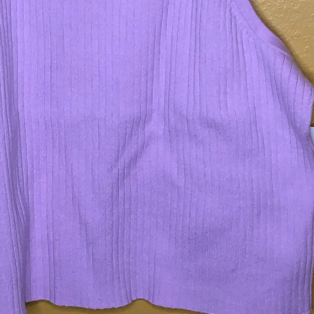BP Lavender Sweater Crop Tank Top Cami New 1X - Image 3