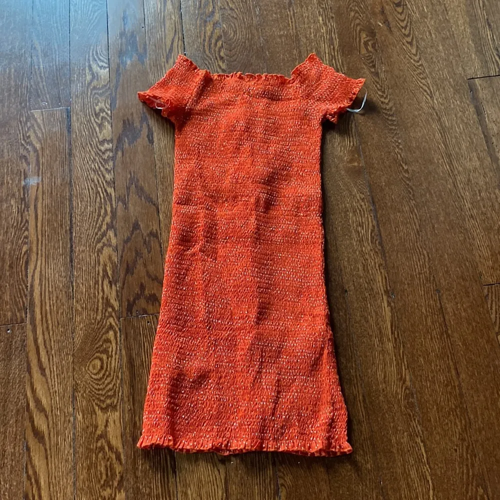 Poof Orange Polka Dot Dress SIZE M - Image 5