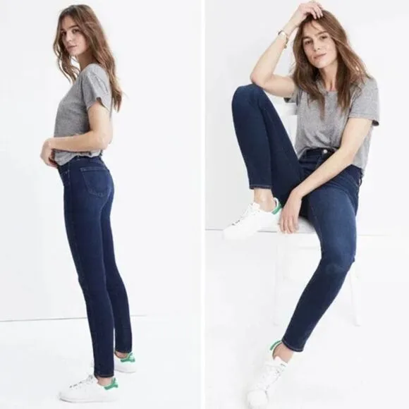 Madewell Petite 10" High-Rise‎ Skinny Jeans in Hayes Wash, 24P - Image 3