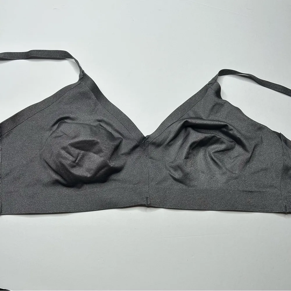 Gray Seamless feather bra Bralette medium V - Image 3